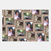 Modernes Muster neutralisiert jedes Foto der Kateg Geschenkpapier Set (Vorderseite 2)