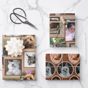 Modernes Muster neutralisiert jedes Foto der Kateg Geschenkpapier Set