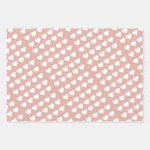 Modernes Muster niedlich rosa Herzstücke 21. Gebur Geschenkpapier Set (Vorderseite 2)