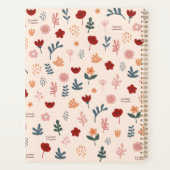 Modernes Muster Niedlicher ästhetischer Blume Planer (Rückseite)