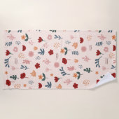 Modernes Muster Niedlicher ästhetischer Blume Strandtuch (Vorderseite)