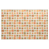 Modernes Muster Ochre Mitte des Jahrhunderts Stoff (Fat Quarter (45,7 x 55,9 cm))