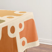 Modernes Muster Ochre Mitte des Jahrhunderts Tischdecke (Beispiel)