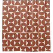 Modernes Muster Rost Terrakotta auf dem Monte San Duschvorhang (Vorderseite)