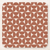 Modernes Muster Rost Terrakotta auf dem Monte San  Rechteckiger Pappuntersetzer (Vorderseite)