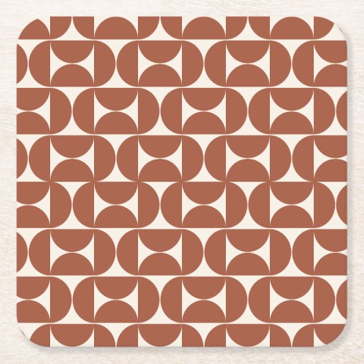 Modernes Muster Rost Terrakotta auf dem Monte San Rechteckiger Pappuntersetzer (Vorderseite)