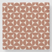 Modernes Muster Rost Terrakotta auf dem Monte San Steinuntersetzer (Vorderseite)