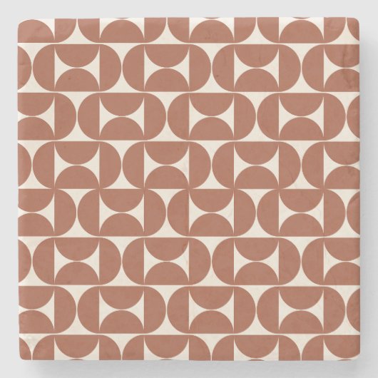 Modernes Muster Rost Terrakotta auf dem Monte San Steinuntersetzer (Vorderseite)