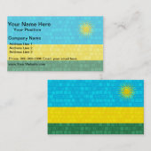 Modernes Muster-ruandische Flagge Visitenkarte (Vorne/Hinten)