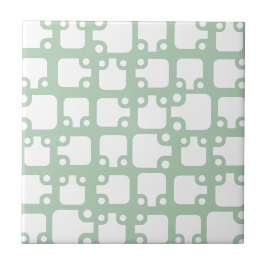 Modernes Muster Sage Green 2 aus dem Mittelalter Fliese (Vorderseite)