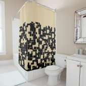 Modernes Muster - Schwarz/Tan (änderbar) Duschvorhang (Beispiel)