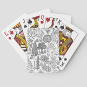 Modernes Muster schwarzer und weißer Bäume Spielkarten (Rückseite)