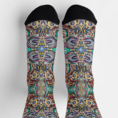 Modernes Muster tropisch-multikolorisch geometrisc Socken (Oben)