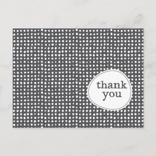 Modernes Muster Vielen Dank Postcard Postkarte (Vorderseite)