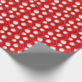 Modernes Muster von Red & White Santa Claus Geschenkpapier (Ecke)