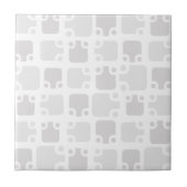 Modernes Muster weiß aus dem Mittelalter Fliese (Vorderseite)