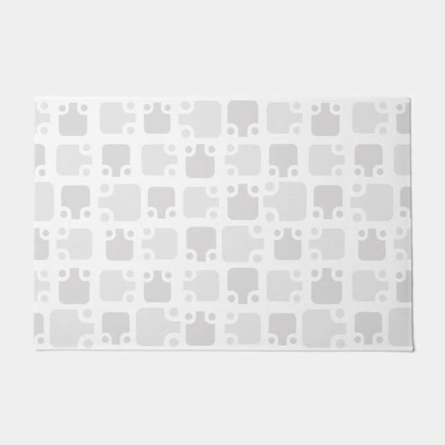 Modernes Muster weiß aus dem Mittelalter Fußmatte (Vorderseite)