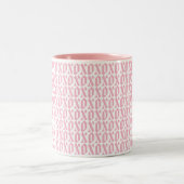 Modernes Muster XOXO Valentinstag Liebe Zweifarbige Tasse (Mittel)