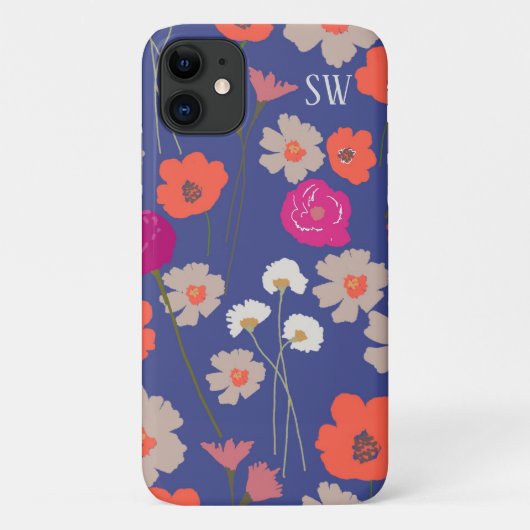 Modernes Mustergeschenk für ihre+Custom Initials Case-Mate iPhone Hülle (Rückseite)