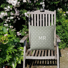 Modernes Mustermonogramm | Zollüblicher Außenkisse Kissen