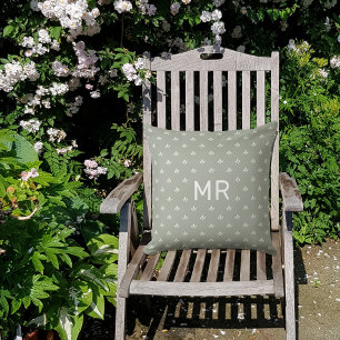 Modernes Mustermonogramm   Zollüblicher Außenkisse Kissen