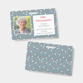 Modernes Musterpädagogik Lehrkräfte Lehrpersonal F Ausweis (Vorder- & Rückseite)