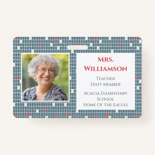 Modernes Musterpädagogik Lehrkräfte Lehrpersonal F Ausweis (Vorderseite)