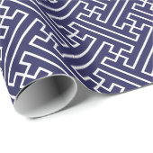 Modernes Mustervordruckpapier für Navy Geschenkpapier (Rolleneckpunkt)