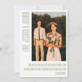 Modernes, mutiges Dankeschön an Typografy Sage Gre Dankeskarte (Rückseite)