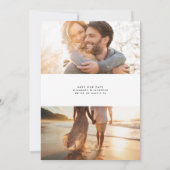 modernes, mutiges Foto "bereit zum Feiern" Save The Date (Rückseite)