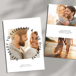 modernes, mutiges Foto "bereit zum Feiern" Save The Date