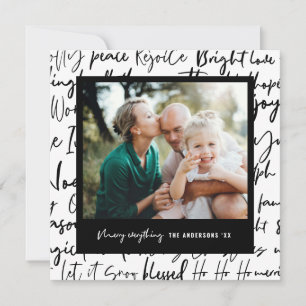 Modernes, mutiges Foto für grafische Typografie Feiertagskarte