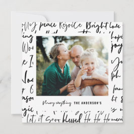 Modernes, mutiges Foto für grafische Typografie Feiertagskarte