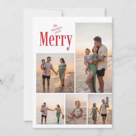 Modernes, mutiges Foto Weihnachten (Vorderseite)