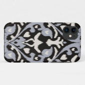 Modernes mutiges graues schwarzes ikat Stammes- Case-Mate iPhone Hülle (Rückseite (Horizontal))