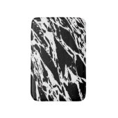 Modernes mutiges Marmorschwarzweiss-muster Badematte (Vorderseite Vertikal)