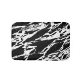 Modernes mutiges Marmorschwarzweiss-muster Badematte (Vorderseite)