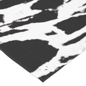 Modernes mutiges Marmorschwarzweiss-muster Kurzer Tischläufer (Ecke)