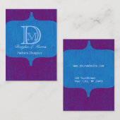 Modernes mutiges Monogramm Vintag Visitenkarte (Vorne/Hinten)