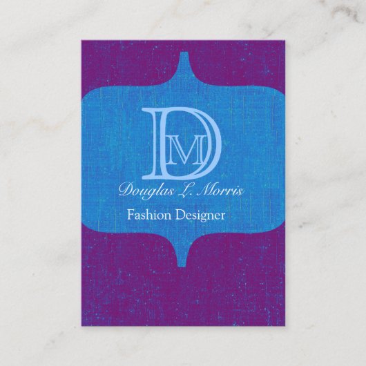 Modernes mutiges Monogramm Vintag Visitenkarte (Vorderseite)