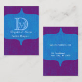 Modernes mutiges Monogramm Vintag Visitenkarte (Vorne/Hinten)