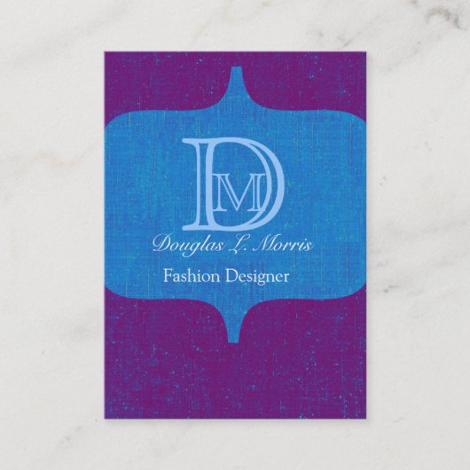 Modernes mutiges Monogramm Vintag Visitenkarte (Vorderseite)