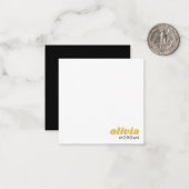 Modernes, mutiges, schwarzes Gold Mitteilungskarte (Vorderseite/Rückseite Beispiel)