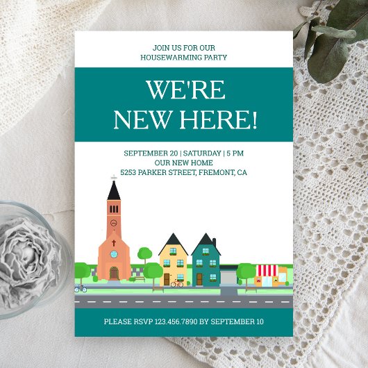 Modernes Nachbarschafts-Party Einladung