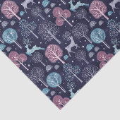 Modernes Nachtwald Seidenpapier (Ausschnitt)