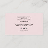 Modernes Nageltechniker Nail Foto Pink Visitenkarte (Rückseite)