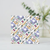 Modernes Nähmuster Dankeskarte (Stehend Vorderseite)