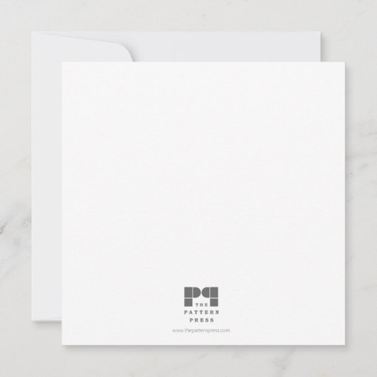 Modernes Nähmuster Dankeskarte (Rückseite)