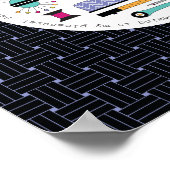 Modernes Nähmuster Poster (Ecke)