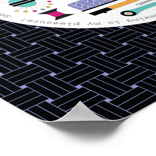 Modernes Nähmuster Poster (Ecke)